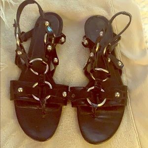 Alexander Mqueen black summer sandals